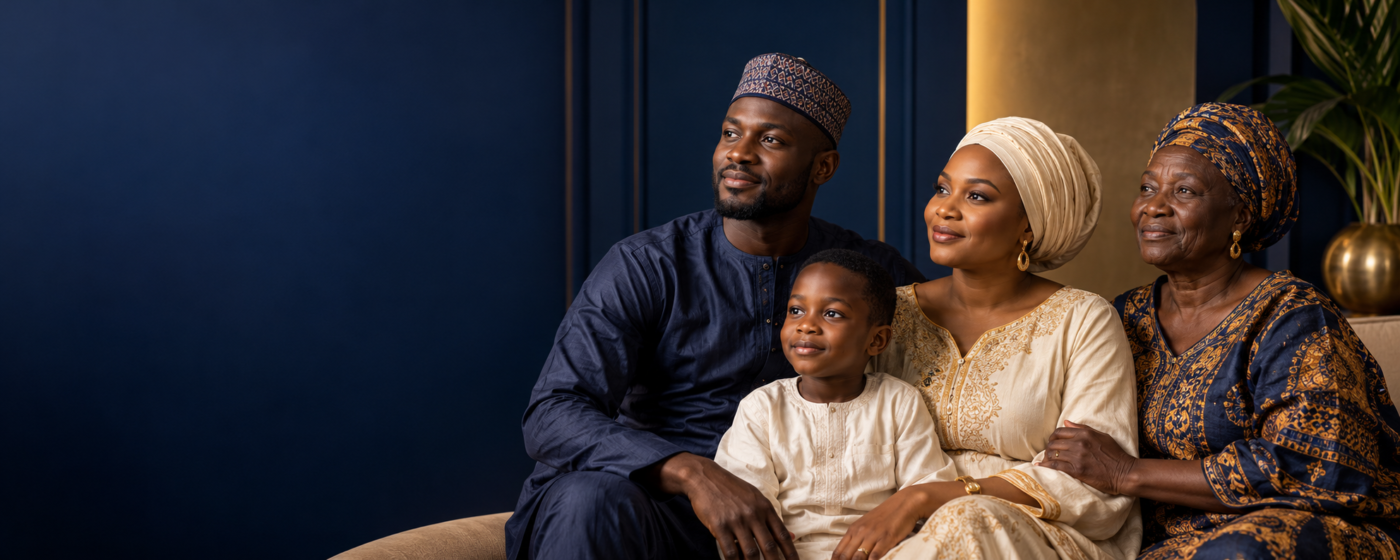 Gambian family enjoying a secure future protected by life assurance